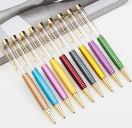 Party Favor Empty Customizable Tube Pens Cute Design Metal Crystal Pen Ballpoint With No Gold Foil SN247