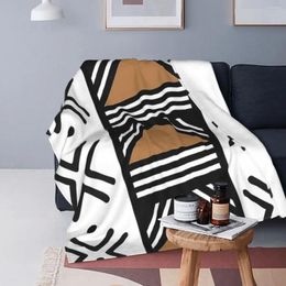 Blankets African Tribal Bogolan Pattern Flannel Warm Throw Sofa Blanket For Home Bedroom Outdoor Throws Bedspread