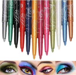 Professional 12 Colors Eyeliner Shimmer Eyeshadow Glitter Lip Pencil Pen Cosmetic Makeup Set6007330