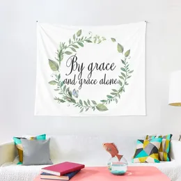 Tapestries Grace And Alone - Christian Quote Tapestry Room Decor For Girls Decoration Home