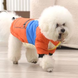 Dog Apparel Towing Clothing Winter Teddy Than Bear Poodle Small Warm Pet Backpack Padded Coat