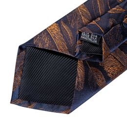 Zestaw krawata na szyję 8 cm Złote Pióro nadruk męski jedwabne krawaty mankiety mankiety ustawiają prezes gravatas prezent dla mężczyzn