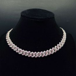 Moissanite Jewelry Vvs Diamond Cuban Link Chain Hip Hop Bracelet 925 Sterling Silver Necklace