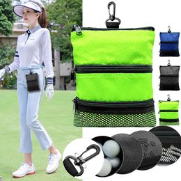 GOLF Portable Zipper Waist Hanging Ball Stud Accessories Outdoor Golf Tool Bag