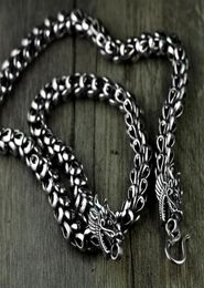 Chains 100925 Sterling Silver Necklace Thai Retro Court Original Handmade Fashion Mighty Dragon Scale303l8521067