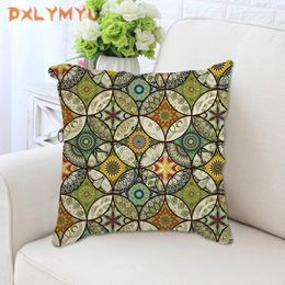 Pillow Geometric Circle Print 18x18 Cover For Sofa Bed And Chair Covers Home Decor Decoration