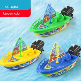1Pc Speed Boat Ship Wind Up Toy Float In Water Kid Toys Classic Clockwork Winter Shower Bath for Children Boys 240510