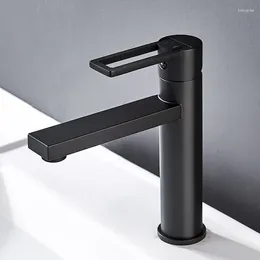 Bathroom Sink Faucets Brass Wash Face Basin Cold And Water Faucet Cabinet Raised Single Hole