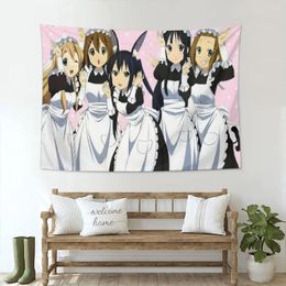 Tapestries Anime Wall Hanging Tapestry Japan Kawaii K-ON! Room Decor Aesthetic Decorative Cartoon Po Background Cloth Table