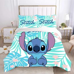 Bedding Sets Duvet Cover Stitch Kids Anime Comforter Single Double Children Girls Boys Gifts Bedroom Decor