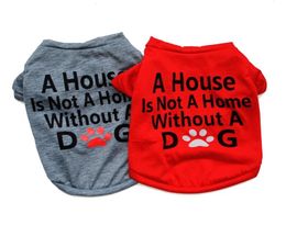 Pet Fashion Supply Dog Clothe Puppy Cotton tshirt Cat Dog Clothes T Shirt 2 Colors 4 Sizes3652287