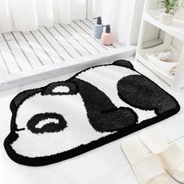 Carpets Bathroom Mats Plush Panda Carpet Anti-slip Absorbent Dry Feet Toilet Doorway Rug Entrance Door Floor Bedroom Kitchen Mat Bear