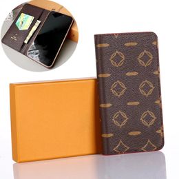 Official Flip Leather Phone Case For iPhone 15 Pro Max 14 Pro Max 13 Pro 12 11 XS Max XR 14 Plus 15 Plus Case Card Slot Holder Designer Wallet Phonecase Monogram Folio Cover