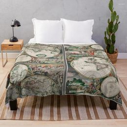 Blankets Old Medieval Map Throw Blanket Ands Hairy Cute Warm