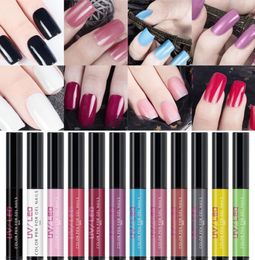 UV Nail Polish Pen 12 Colors Gel Nail Glitter Gel Polish Hybrid Dawdler UV Art Lacquer Paint5395545