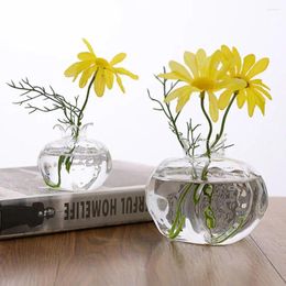 Vases Pomegranate Hydroponic Home Decor Plants Glass Flower Vase Cachepot For Flowers Creative Room Decoration Transparent