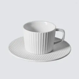 Cups Saucers Japanese White Coffee Mug Cappuccino Milk Breakfast Cup Travel Reusable Small Tea Saucer Tazzine Caffe Drinkware