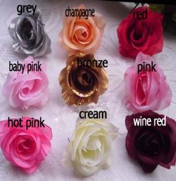 Mixed Colour 600pcslot Diameter 78cm Artificial Silk Camellia Rose Fabric Camellia Flower Heads for DIY Bridal Headdress Flower6292517