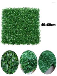 Decorative Flowers 1x Artificial Plants Grass Wall Simulated Lawn Backdrop Wedding Boxwood Hedge Panels Fence Greenery Decor 40 60cm