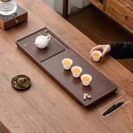 Tea Trays Tanzhu Yunzhu Tray Household Office Whole Block Simple Set Sea Drainage Small Bamboo Table