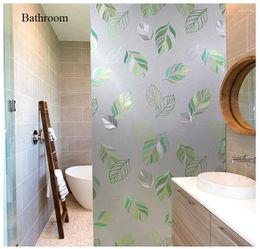Window Stickers 3D Colourful Film 200cm Scrub No Glue Stained Glass Static Cling Embossed Bathroom Sticker
