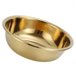 Dinnerware Sets Stainless Steel Basin Thickened Kitchen Bath Household Vegetable Wash (gold) Large Mixing Bowl Bowls For Pot