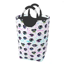 Laundry Bags Anime Eye Pattern A Dirty Clothes Pack