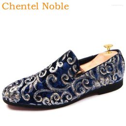 Casual Shoes Brand Chentel Spring Manual Gentleman Slip-On Men Shoe 2024 Flock Decoration Dress Low Bottom Driving Party Cool Mens