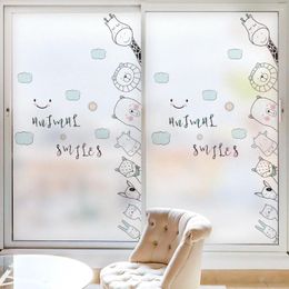 Window Stickers Cute Stained Glass Film Frosted Opaque Privacy Films Home Decor Decoration