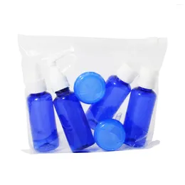 Storage Bottles 9pc/set Portable Refillable Travel Package Cosmetics Plastic Pressing Spray Bottle Makeup Tools Kit For