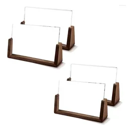 Frames 2 Pack U Shaped Wood Picture Frame Clear Acrylic Po Desk Decoration For Office/Bedroom/Living Room