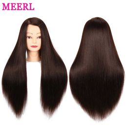 Mannequin Heads Female human body model training doll head with hair of 65CM used for hairstyle beauty tripod selection Q240510