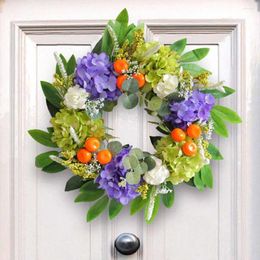 Decorative Flowers Hydrangea Flower Wreath High-quality Vibrant Artificial Long-lasting Christmas For Home Door