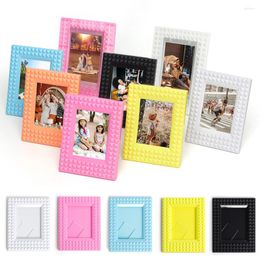 Frames Colorful 3 Inch Picture Frame Mini Po Pocard Holder Desktop Idol Display Stand Decorative Decor