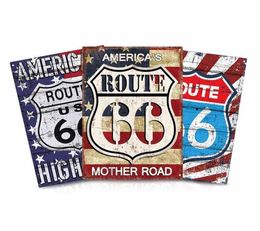 Painting Vintage Route 66 Metal Tin Signs Retro Man Cave Garage Wall Decor 20X30cm Ontime delivery6278871