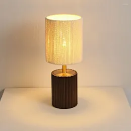 Table Lamps Japanese Wabi-sabi Wood Rope Lamp LED E27 Rattan Art Desk Lights Living Room Sofas Bedroom Home Deco Night Light