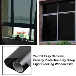 Window Stickers 2m/roll Home Security Light Blocking Film Bedroom Day Sleep Heat Insulation Easy Removal Energy Saving Privacy Protection