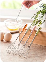 Stainless Steel Egg beaters Ceramic Handle Egg beater coffee Whisk Mixer Egg cook tools Kitchen Blender Small Cake Mixer6575225