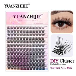 False Eyelashes YUANZHIJIE 12 rows of hand drawn soft DIY eyelashes single eyelash cluster bonding and sealing removing extensions Cilos Q240510