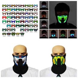 LED With Sound Styles Music Flash Active For Dancing Riding Skating Voice Control Mask Party Halloween Masks Fy0063 1014 s