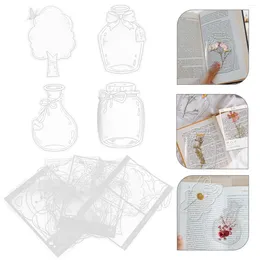 Storage Bottles Pressed Flower Bookmark Kawaii Dried Flowers Crafts Bag Plastic DIY Handmade Embossed Frames
