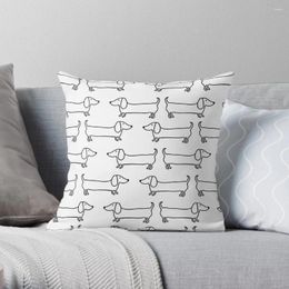 Pillow Dachshund In Black-white Throw Pillowcases Bed S Covers For Living Room