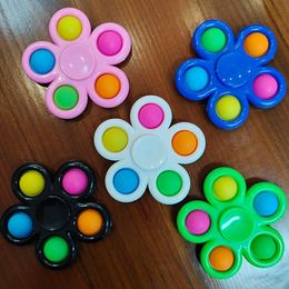 Simple Fidget Spinner Pops Finger Toys Push Bubble Hand Spinner For ADHD Anxiety Stress Relief Sensory Gifs For Kids 075