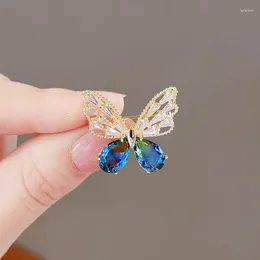 Brooches Shine Xmas Deer Crystal Brooch FOR Women Jewellery Pins Cute Butterfly Kitten Frog Bird Office Party Wedding Gift Accessories