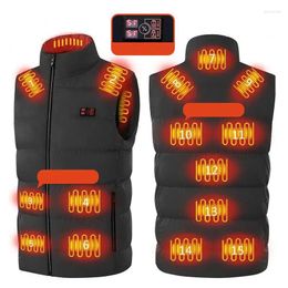 Blankets HP-15 Heated Vest 15 Areas Heating Temperature Digital Display USB Electric Thermal Clothing Winter Warm Outdoor Heat Coat Blanket