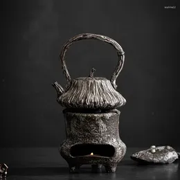 Teaware Sets GreyLotusRoot Raised Beam Pot Stove Tea Charcoal Retro Ceramic Set Coarse Handcrafted Outdoor