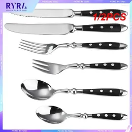 Dinnerware Sets 1/2PCS Comfortable Durable Tableware Sharp Knife And Fork Rounded Stainless Steel Mirror Light Process