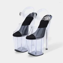 Sandals 20CM/8inches PVC Upper Fashion Sexy Exotic High Heel Platform Party Women Modern Pole Dance Shoes HSS202404