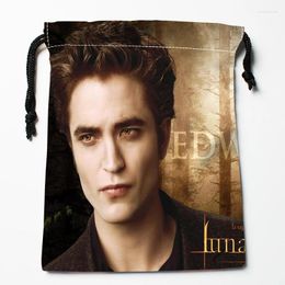 Storage Bags Sell Modern Picture Drawstring Print 18X22CM Soft Satin Fabric Resuable Clothes Bag Shoes