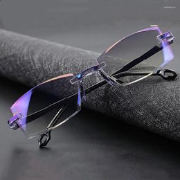 Towel Men Women Rimless Reading Glasses Anti Blue Light Magnification Eyewear Presbyopic Towl